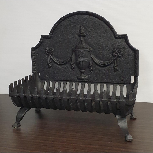 164 - Cast Iron Fire Grate, H:48 x W:51 x D:27cm