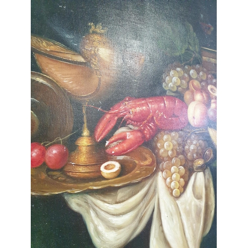 218 - Framed Still Life Oil on Canvas, H:93 x W:83cm