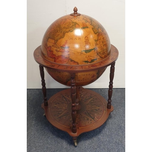 237 - Globe Drinks Trolley, H:90 x D:60cm approx.