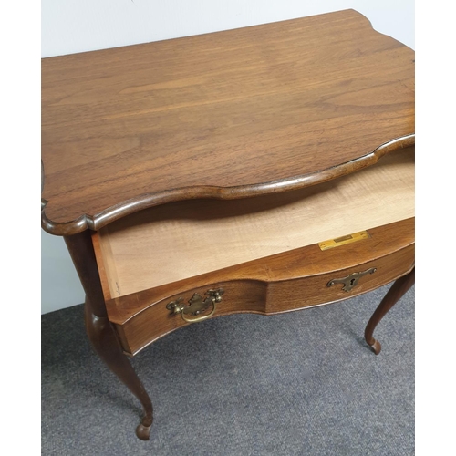 238 - Two Drawer Queen Anne Style Lowboy, H:74 x W:72 x D:47cm