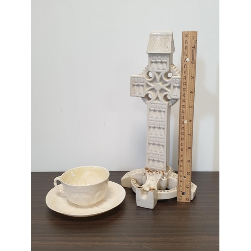 312 - Belleek Second Period Cross and Cup & Saucer