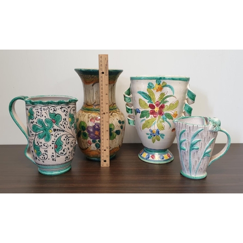 313 - Lot of 4x Italian Ceramic Jugs