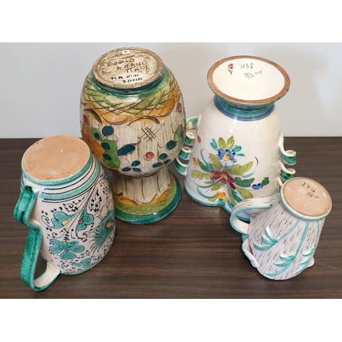 313 - Lot of 4x Italian Ceramic Jugs