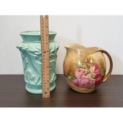 326 - Burleigh Ware Vase and Royal Winton Grimwades Porcelain Jug