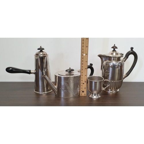 331 - Antique Plated Teapot, Elkington Coffee Pot and Jones Dixon Chocolate Pot