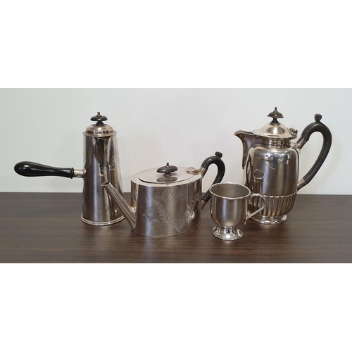 331 - Antique Plated Teapot, Elkington Coffee Pot and Jones Dixon Chocolate Pot