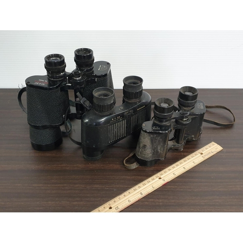 343 - Lot of Three Pairs of Vintage Binoculars