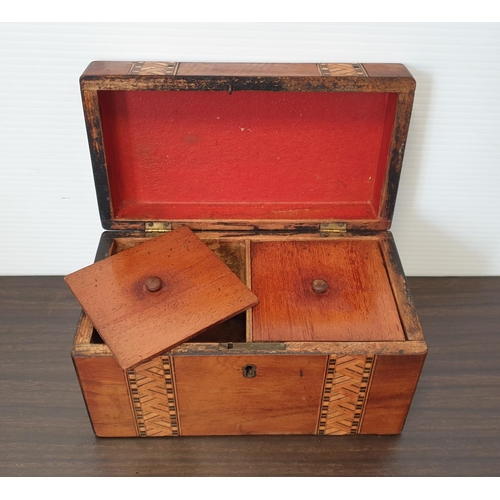 344 - Inlaid Victorian Tea Caddy