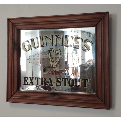 347 - Framed Guinness Mirror, H:31 x W:38cm