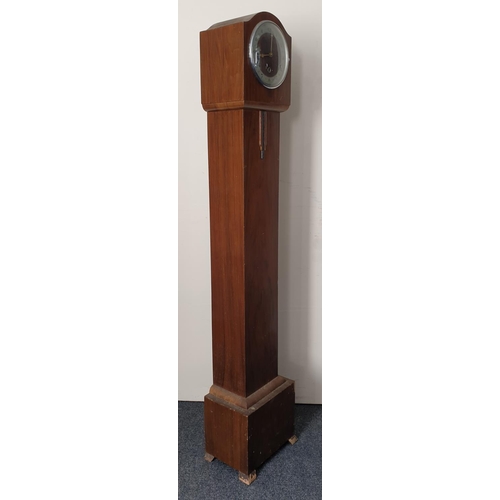 359 - Art Deco Style Mahogany Cased Grandmother Clock, Height 140cm