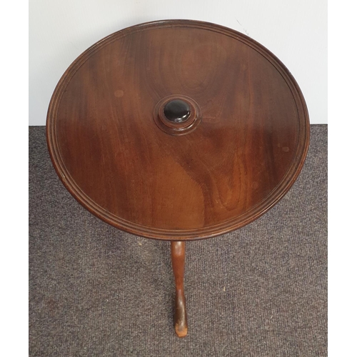 360 - Mahogany Wine Table, H:56 x D:38cm