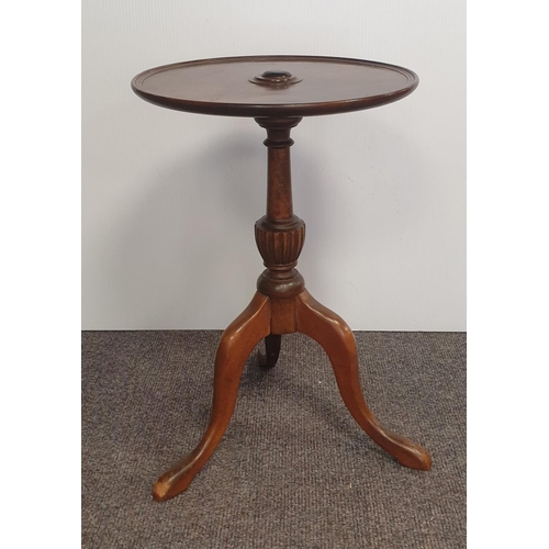 360 - Mahogany Wine Table, H:56 x D:38cm