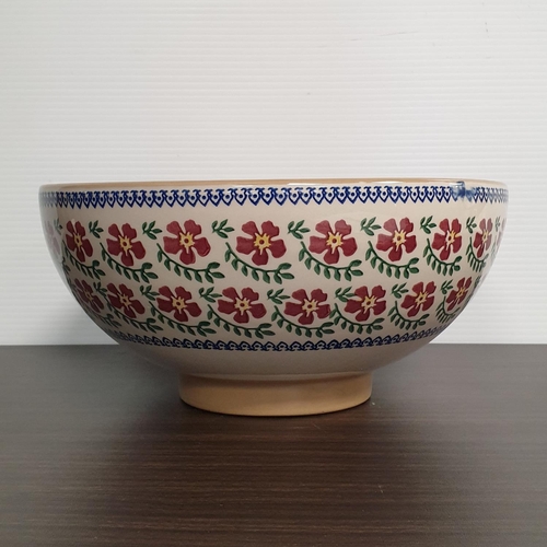 261 - Nicholas Mosse Pottery Large Fruit Bowl, Old Rose Pattern. Diameter 29cm