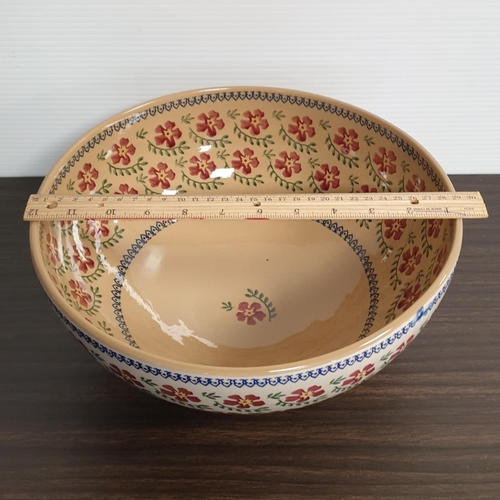 261 - Nicholas Mosse Pottery Large Fruit Bowl, Old Rose Pattern. Diameter 29cm