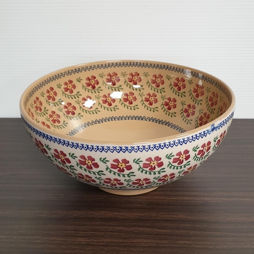 261 - Nicholas Mosse Pottery Large Fruit Bowl, Old Rose Pattern. Diameter 29cm