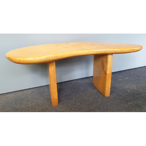 374 - Hardwood Coffee Table, H:47 x W:115 x D:55cm