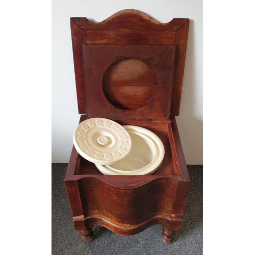 404 - Mahogany Commode, H:45 x W:46 x D:45cm