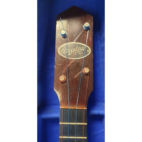 440 - A Broadway Banjo (Length 55cm) in Case