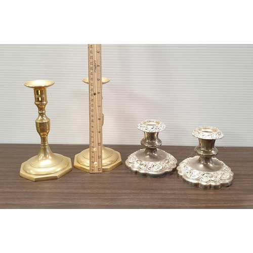 461 - Two Pairs of Candlesticks, Tallest 17cm