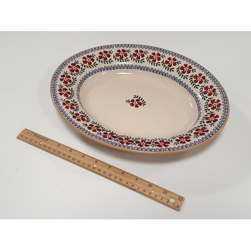 259 - Nicholas Mosse Pottery Serving Dish, Old Rose Pattern. 34 x 28cm