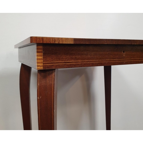 483 - Marquetry Inlaid Sorrento Table with musical mechanism - not working , H:50 x W:43 x D:33cm