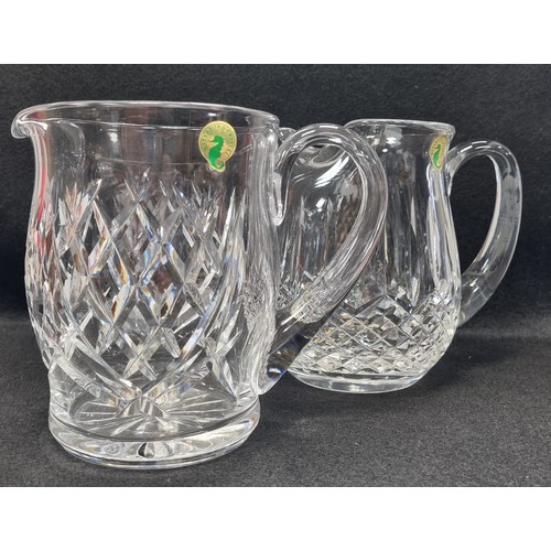 555 - Lot of 2x Waterford Crystal Water Jugs