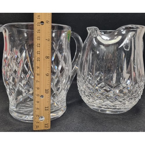 555 - Lot of 2x Waterford Crystal Water Jugs