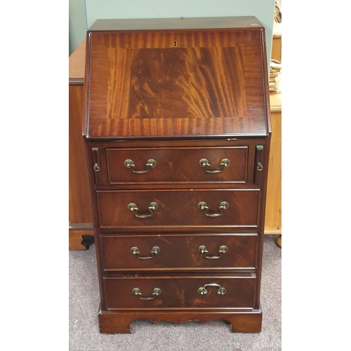 642 - Neat Mahogany Bureau, H:95 x W:53 x D:42