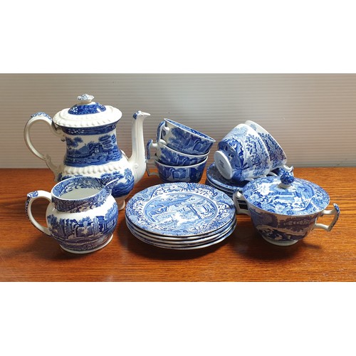 541 - Spode Tea Pot, Sugar milk and 5 Cups/Saucers/Plates