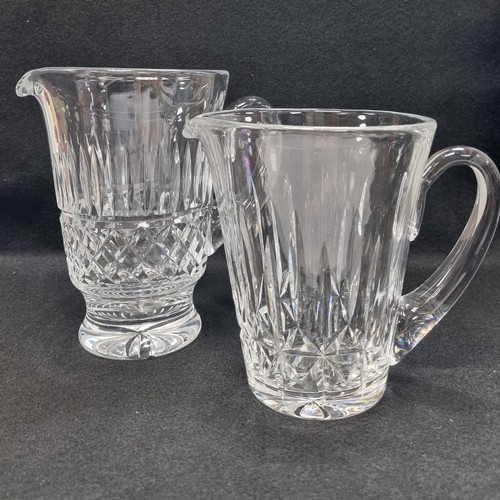 568 - Lot of 2x Waterford Crystal Water Jugs