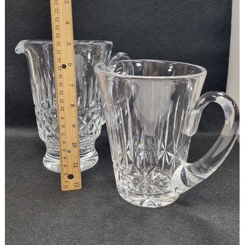 568 - Lot of 2x Waterford Crystal Water Jugs