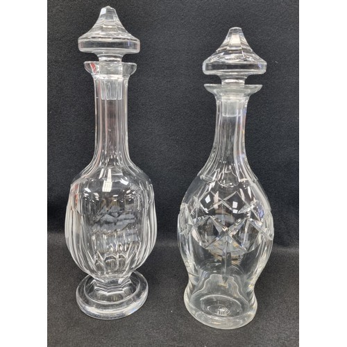 557 - Lot of 2x Waterford Crystal Decanters  (one with visible acid mark)