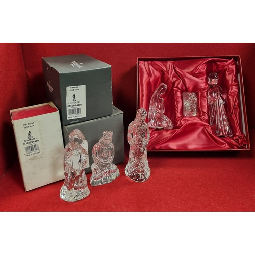 582 - Waterford Crystal Crib Ornaments, tallest approx. 15cm