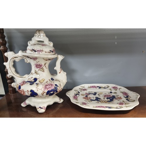 609 - Mason Ironstone Plate and Jug