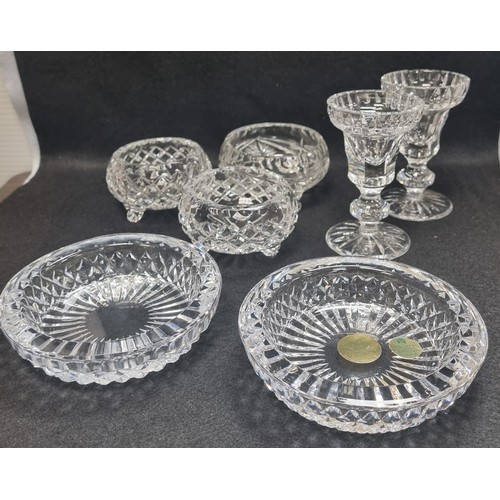 619 - Assorted Lot of Cut Glass, Footed Bowls, Butter Dishes etc.