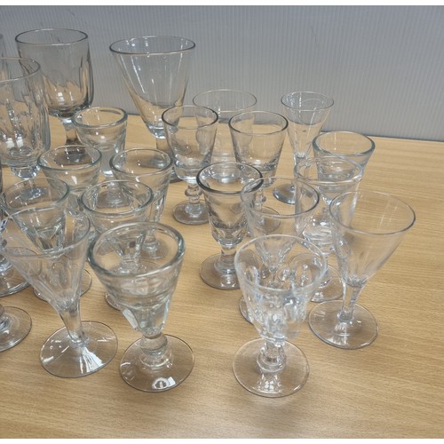 597 - Large Collection of  Clear Drinking Glasses