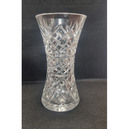 586 - Flower Vase 24cm high with apparent Waterford Crystal Mark