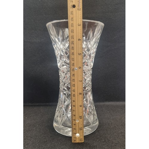 586 - Flower Vase 24cm high with apparent Waterford Crystal Mark