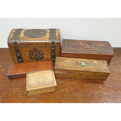 755 - Lot of Five wooden boxes