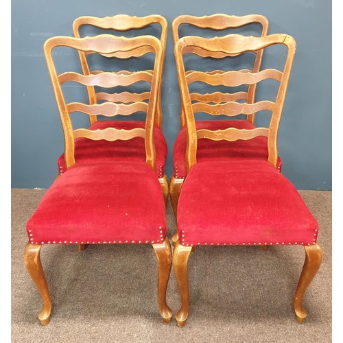 766 - Set of Four Mahogany Dining Chair (One Damaged)