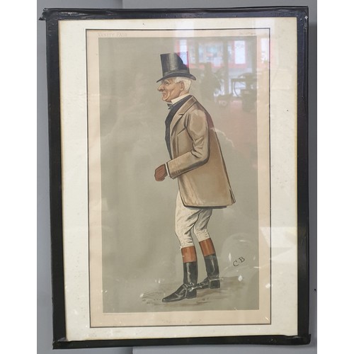 613 - Collection of Nine Vanity Fair Spy Prints Equestrian Themed. H:45 x W:31cm approx.