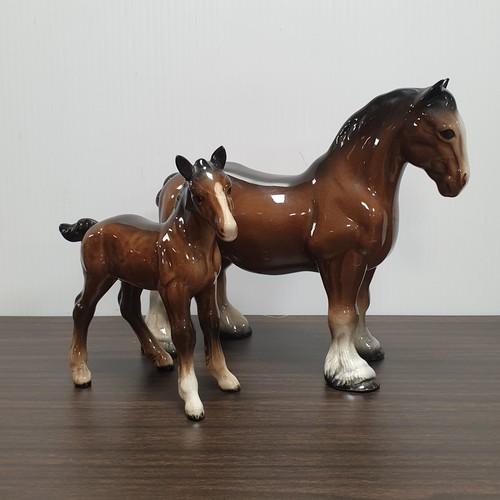 623 - Lot of 2x Porcelain Horse Ornaments