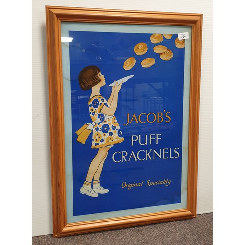 704 - Jacobs Puff Cracknell's Framed Picture, H:75 x W:52cm