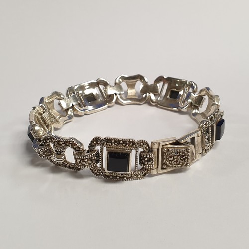 682 - Silver Art Deco Style Bracelet