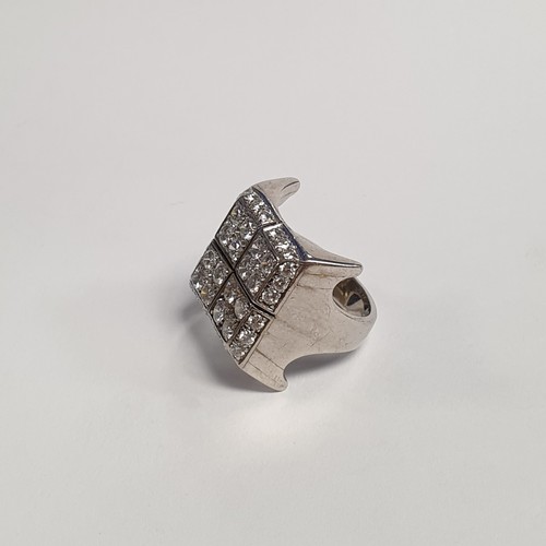 686 - Diamond Cluster Ring Set in Silver