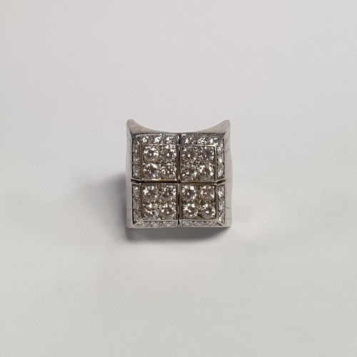 686 - Diamond Cluster Ring Set in Silver