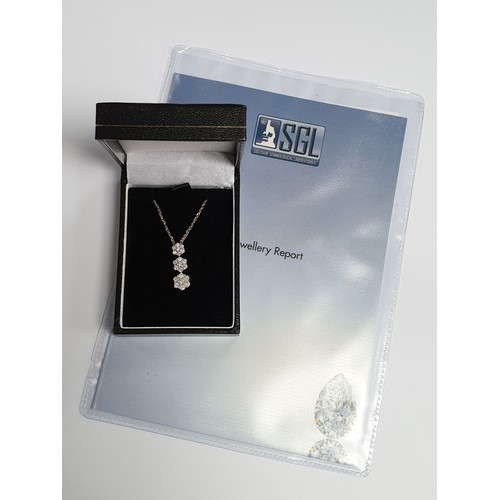 692 - Diamond Pendant Chain - Report Stating 1/2 Ct