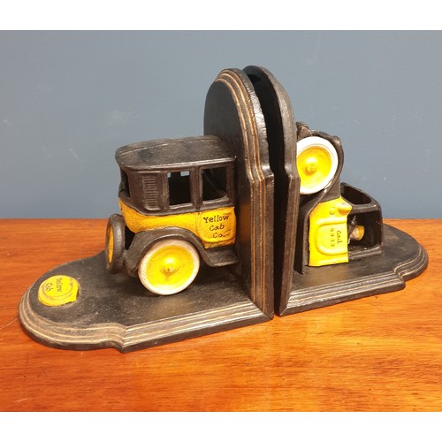 422 - Heavy Iron Book Ends 'Car'