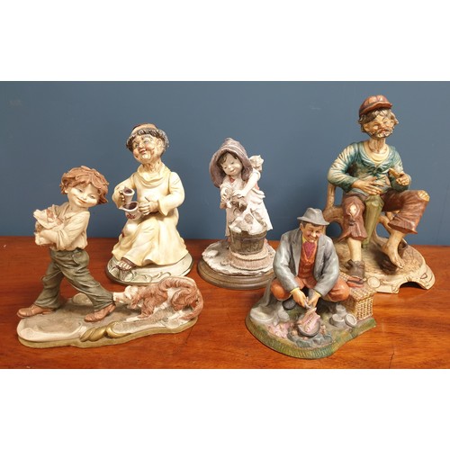 604 - Lot of 5x Capodimonte Figures