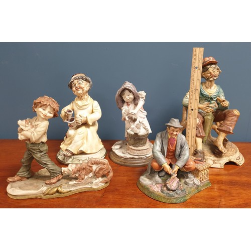 604 - Lot of 5x Capodimonte Figures